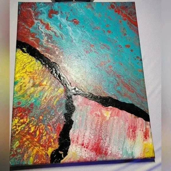 Artisan Handmade Paint Pour/Flow art - Picture 2 of 5